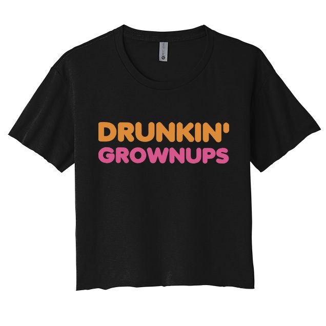 Drunkin Grownups Colors Trending Heart Birthday Daughter Crop Top