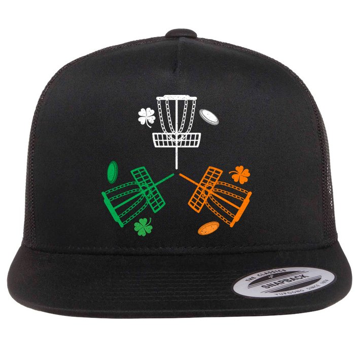 Disc Golf Clover Irish Flag Costume St Patricks Day Gift Flatbill Hat