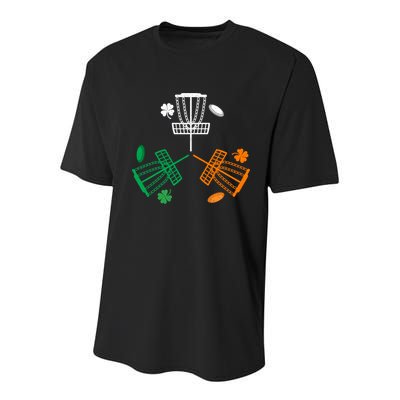 Disc Golf Clover Irish Flag Costume St Patricks Day Gift Youth Performance Sprint T-Shirt