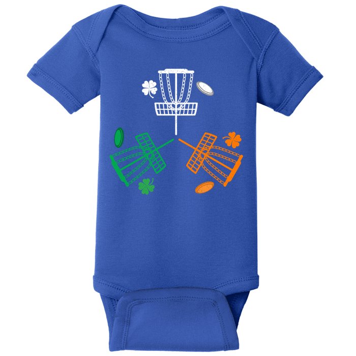 Disc Golf Clover Irish Flag Costume St Patricks Day Gift Baby Bodysuit