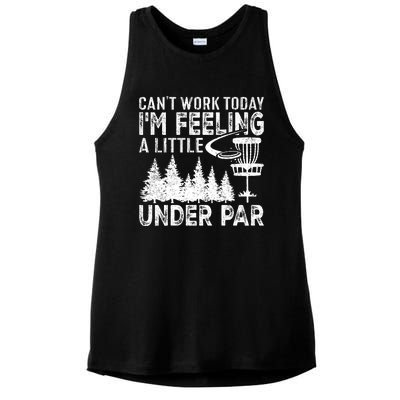 Disc Golf Can't Work Today A Little Under Par For Frisbee Golf Ladies PosiCharge Tri-Blend Wicking Tank