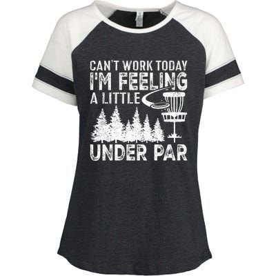 Disc Golf Can't Work Today A Little Under Par For Frisbee Golf Enza Ladies Jersey Colorblock Tee