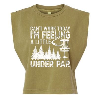 Disc Golf Can't Work Today A Little Under Par For Frisbee Golf Garment-Dyed Women's Muscle Tee