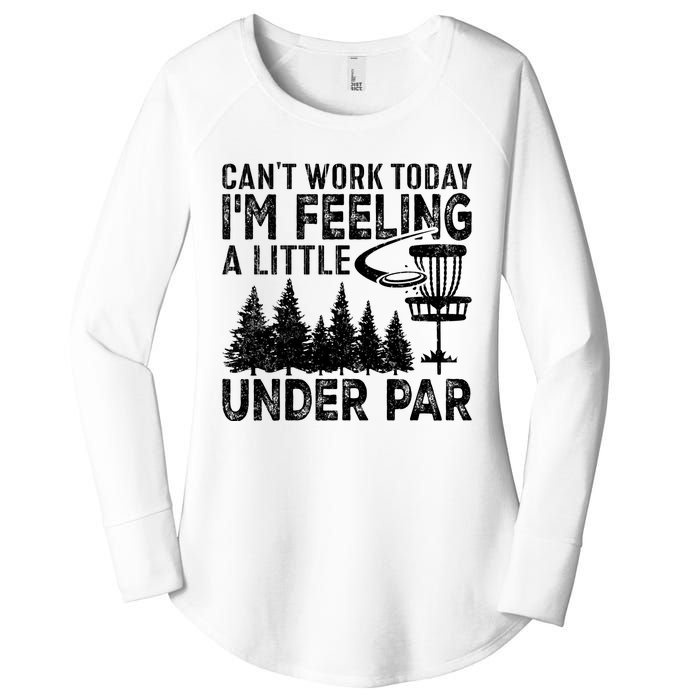 Disc Golf Can't Work Today A Little Under Par For Frisbee Golf Women's Perfect Tri Tunic Long Sleeve Shirt