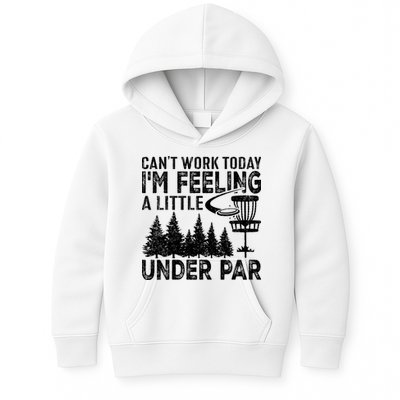 Disc Golf Can't Work Today A Little Under Par For Frisbee Golf Kids Hoodie