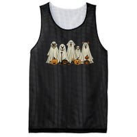 Dog Ghost Cute Dog Dressed As Ghost Funny Halloween Dog Mesh Reversible Basketball Jersey Tank