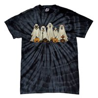 Dog Ghost Cute Dog Dressed As Ghost Funny Halloween Dog Tie-Dye T-Shirt