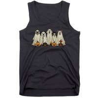 Dog Ghost Cute Dog Dressed As Ghost Funny Halloween Dog Tank Top