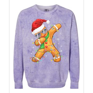 Dabbing Gingerbread Christmas Funny Xmas Dab Colorblast Crewneck Sweatshirt