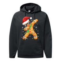 Dabbing Gingerbread Christmas Funny Xmas Dab Performance Fleece Hoodie