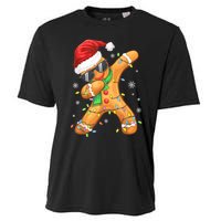 Dabbing Gingerbread Christmas Funny Xmas Dab Cooling Performance Crew T-Shirt