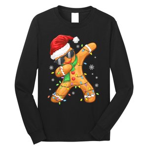 Dabbing Gingerbread Christmas Funny Xmas Dab Long Sleeve Shirt