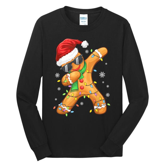 Dabbing Gingerbread Christmas Funny Xmas Dab Tall Long Sleeve T-Shirt