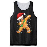 Dabbing Gingerbread Christmas Funny Xmas Dab Mesh Reversible Basketball Jersey Tank