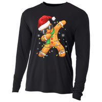 Dabbing Gingerbread Christmas Funny Xmas Dab Cooling Performance Long Sleeve Crew