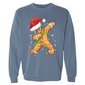 Dabbing Gingerbread Christmas Funny Xmas Dab Garment-Dyed Sweatshirt