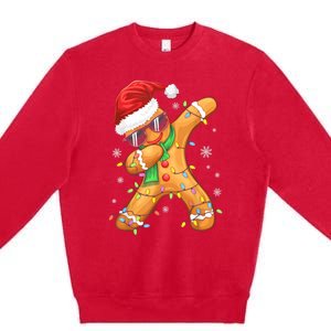 Dabbing Gingerbread Christmas Funny Xmas Dab Premium Crewneck Sweatshirt