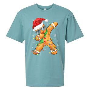 Dabbing Gingerbread Christmas Funny Xmas Dab Sueded Cloud Jersey T-Shirt