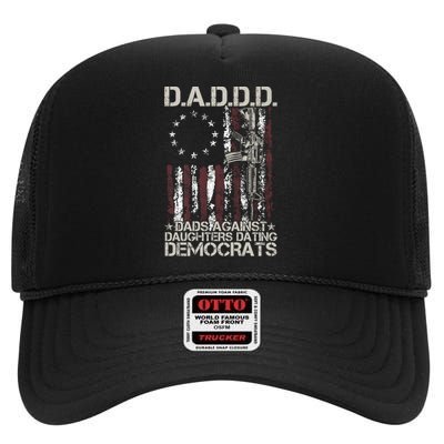 Daddd Gun Dads Against Daughters Dating Democrats High Crown Mesh Back Trucker Hat