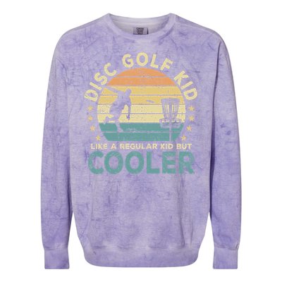 Disc Golf Disc Golf Player Funny Colorblast Crewneck Sweatshirt