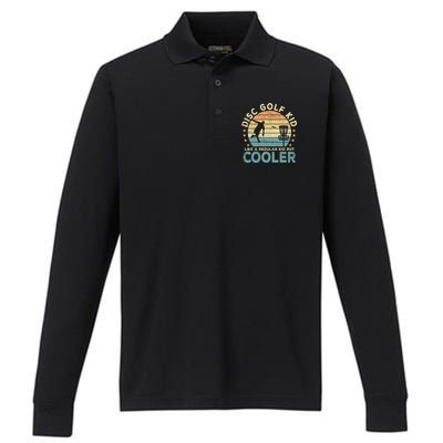 Disc Golf Disc Golf Player Funny Performance Long Sleeve Polo