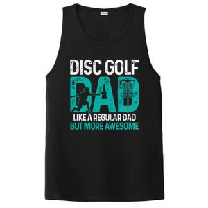 Disc Golf Dad Funny Cool Frisbee Frolf Golf Basket Gift PosiCharge Competitor Tank