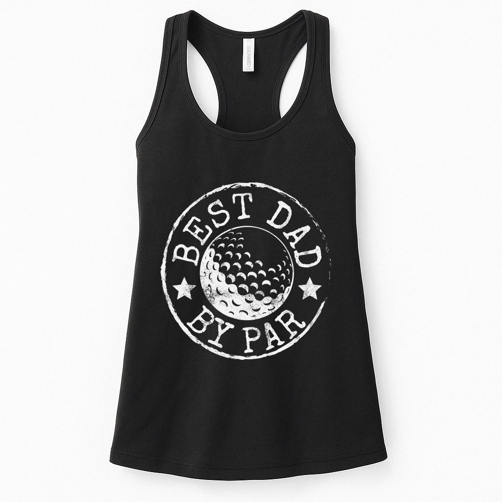 Disc Golf Dad Best Dad By Par Father's Day Disk Frisbee Womens Tank Top