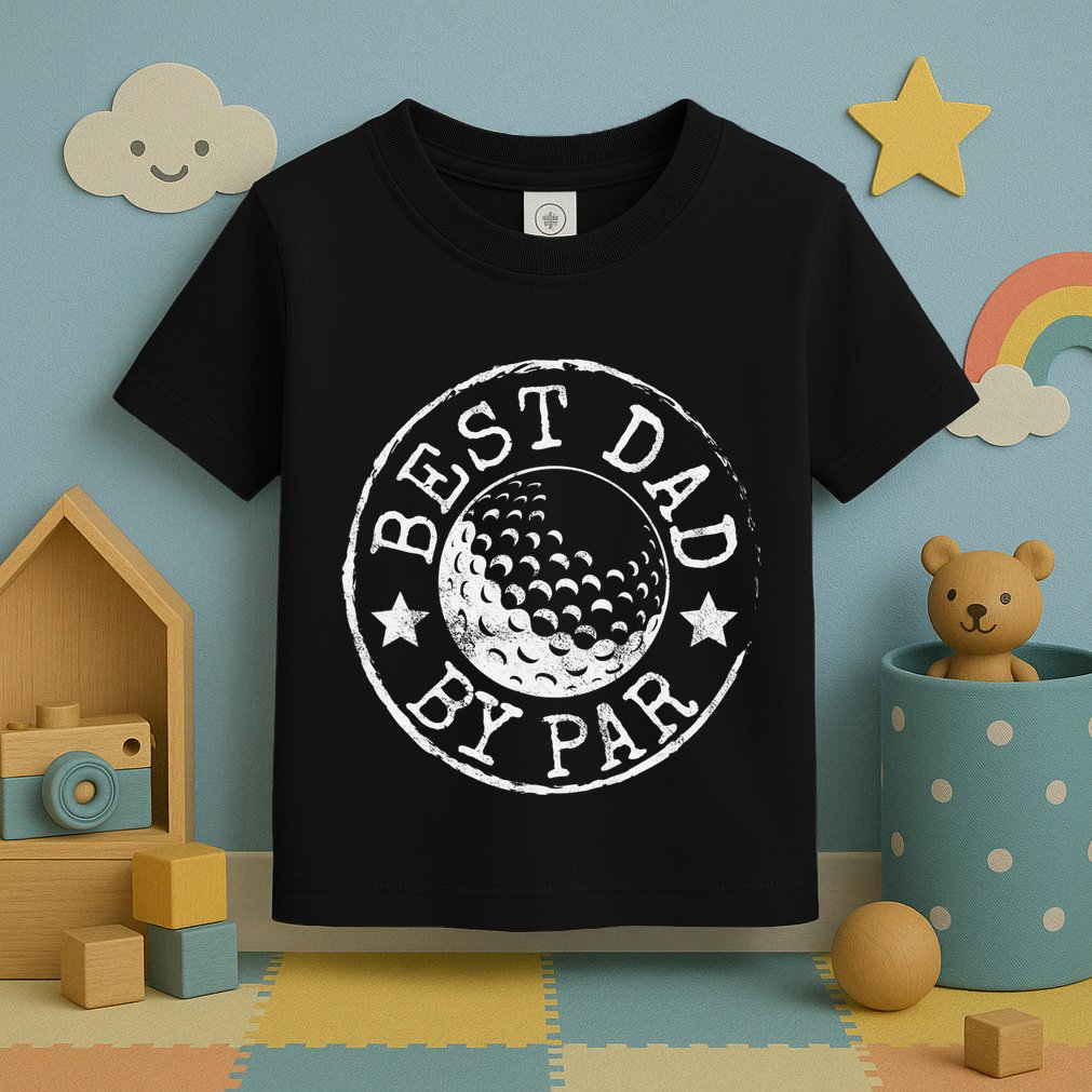 Disc Golf Dad Best Dad By Par Father's Day Disk Frisbee Toddler T-Shirt