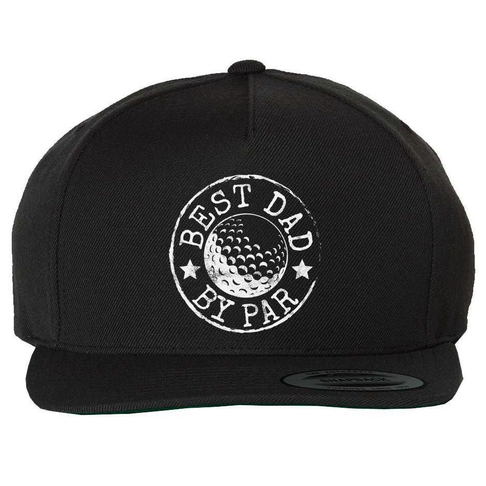 Disc Golf Dad Best Dad By Par Father's Day Disk Frisbee Wool Snapback Cap