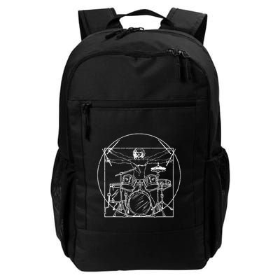 Drummer Gift Da Vinci Drums Drawing Present For Music Fans Daily Commute Backpack