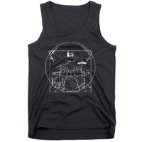 Drummer Gift Da Vinci Drums Drawing Present For Music Fans Tank Top