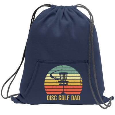 Disc Golf Dad Vintage Father's Day Frisbee Golfer Retro Sweatshirt Cinch Pack Bag