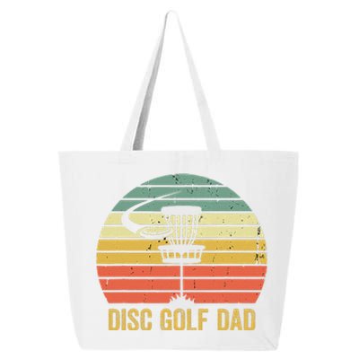 Disc Golf Dad Vintage Father's Day Frisbee Golfer Retro 25L Jumbo Tote