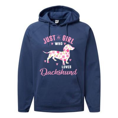 Dachshund Gift Dachshund Lover Gift Performance Fleece Hoodie