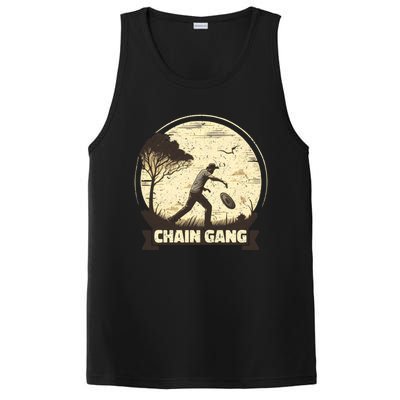 Disc Golf Disciple Chasing Chains And Flicking Frisbees Gift PosiCharge Competitor Tank