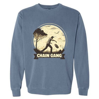 Disc Golf Disciple Chasing Chains And Flicking Frisbees Gift Garment-Dyed Sweatshirt