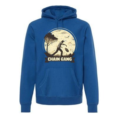 Disc Golf Disciple Chasing Chains And Flicking Frisbees Gift Premium Hoodie