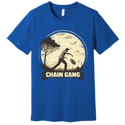 Disc Golf Disciple Chasing Chains And Flicking Frisbees Gift Premium T-Shirt