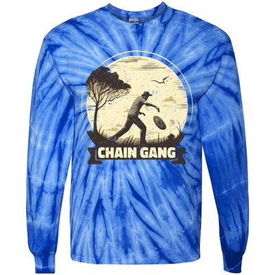 Disc Golf Disciple Chasing Chains And Flicking Frisbees Gift Tie-Dye Long Sleeve Shirt