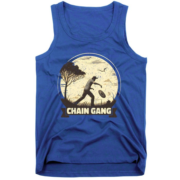 Disc Golf Disciple Chasing Chains And Flicking Frisbees Gift Tank Top