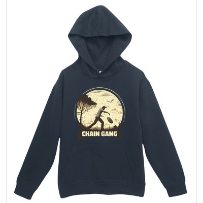 Disc Golf Disciple Chasing Chains And Flicking Frisbees Gift Urban Pullover Hoodie