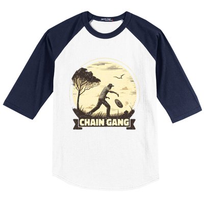 Disc Golf Disciple Chasing Chains And Flicking Frisbees Gift Baseball Sleeve Shirt