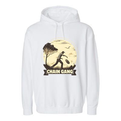 Disc Golf Disciple Chasing Chains And Flicking Frisbees Gift Garment-Dyed Fleece Hoodie