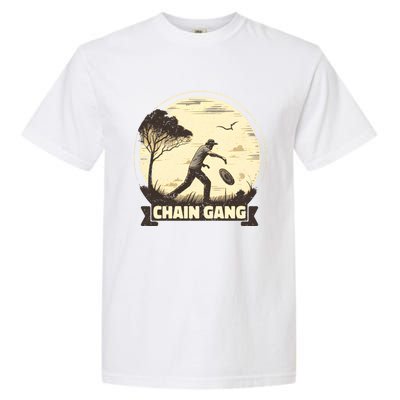 Disc Golf Disciple Chasing Chains And Flicking Frisbees Gift Garment-Dyed Heavyweight T-Shirt