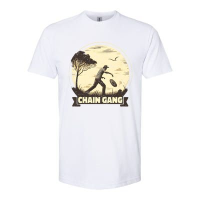 Disc Golf Disciple Chasing Chains And Flicking Frisbees Gift Softstyle CVC T-Shirt