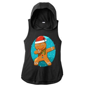 Dabbing Gingerbread Dabbing Christmas Cookie Dab Funny Funny Gift Ladies PosiCharge Tri-Blend Wicking Draft Hoodie Tank