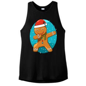 Dabbing Gingerbread Dabbing Christmas Cookie Dab Funny Funny Gift Ladies PosiCharge Tri-Blend Wicking Tank