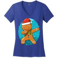 Dabbing Gingerbread Dabbing Christmas Cookie Dab Funny Funny Gift Women's V-Neck T-Shirt