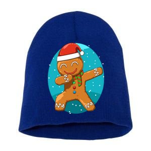 Dabbing Gingerbread Dabbing Christmas Cookie Dab Funny Funny Gift Short Acrylic Beanie