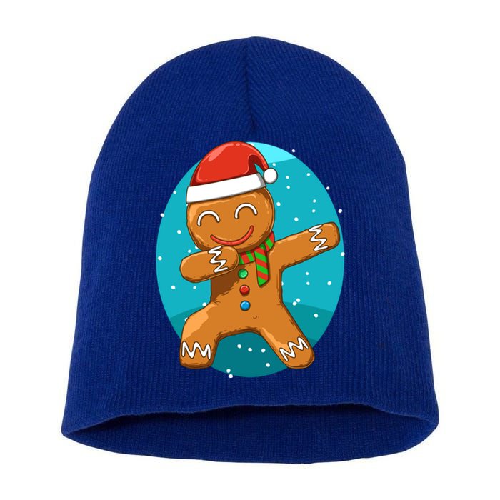 Dabbing Gingerbread Dabbing Christmas Cookie Dab Funny Funny Gift Short Acrylic Beanie